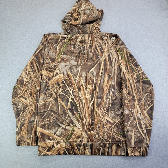Magellan Outdoors Hoodie Mens Small Brown Camo Realtree Max-7 Pullover Hunting - Picture 6 of 9